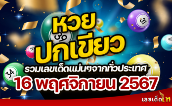 หวยปกเขียว 16/11/67