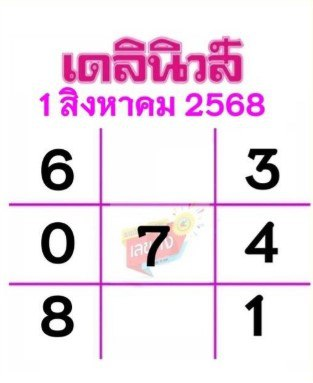 หวยเดลินิวส์ 1/8/68